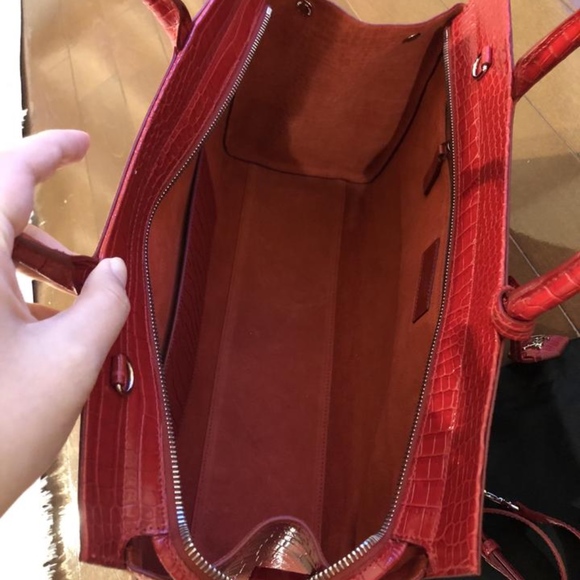 Saint Laurent Cabas Rive Gauche New W/ Tag Croc Em - Picture 8 of 8